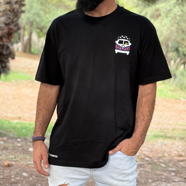 Camiseta oversize camper negra