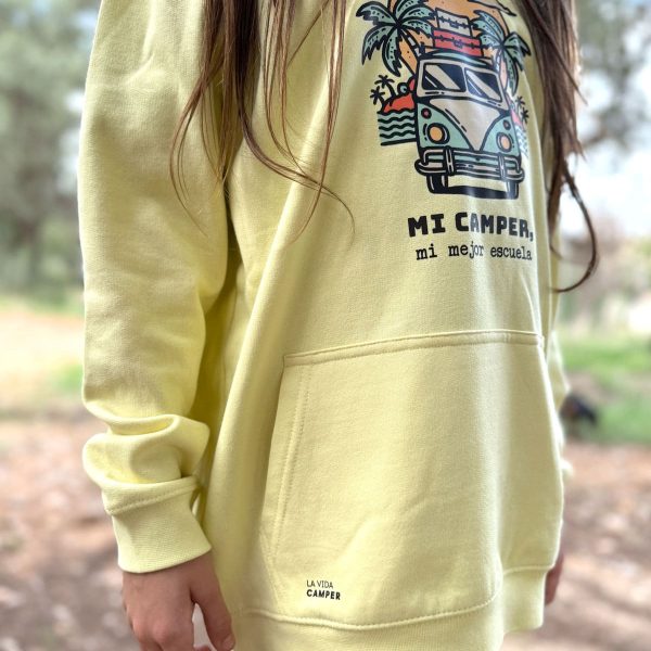 Sudadera infantil Mi Camper mi mejor Escuela de La Vida Camper
