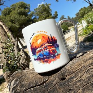 Taza metálica para camper con mosquetón incorporado YO Soy Campe